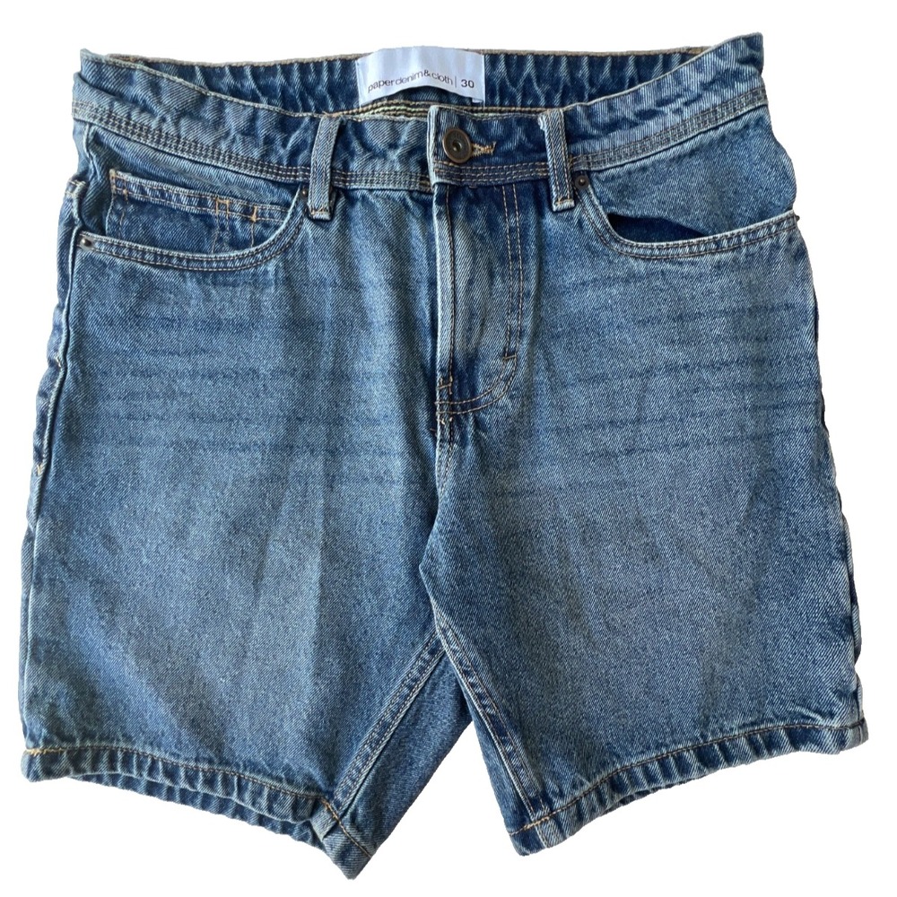 Paper Denim & Cloth Jorts Shorts Mens 30 Medium Wash Denim Y2K Bermuda Cotton